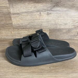 Chaco Chillos Slide Sandal W9 Black Lightweight Arch Support Gorpcore Comfy
